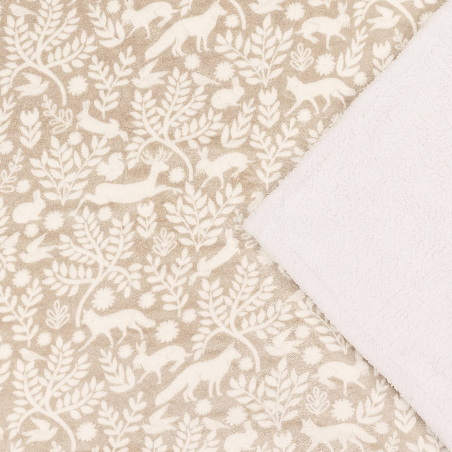 Skandi Woodland Sherpa Fleece Throw Sable