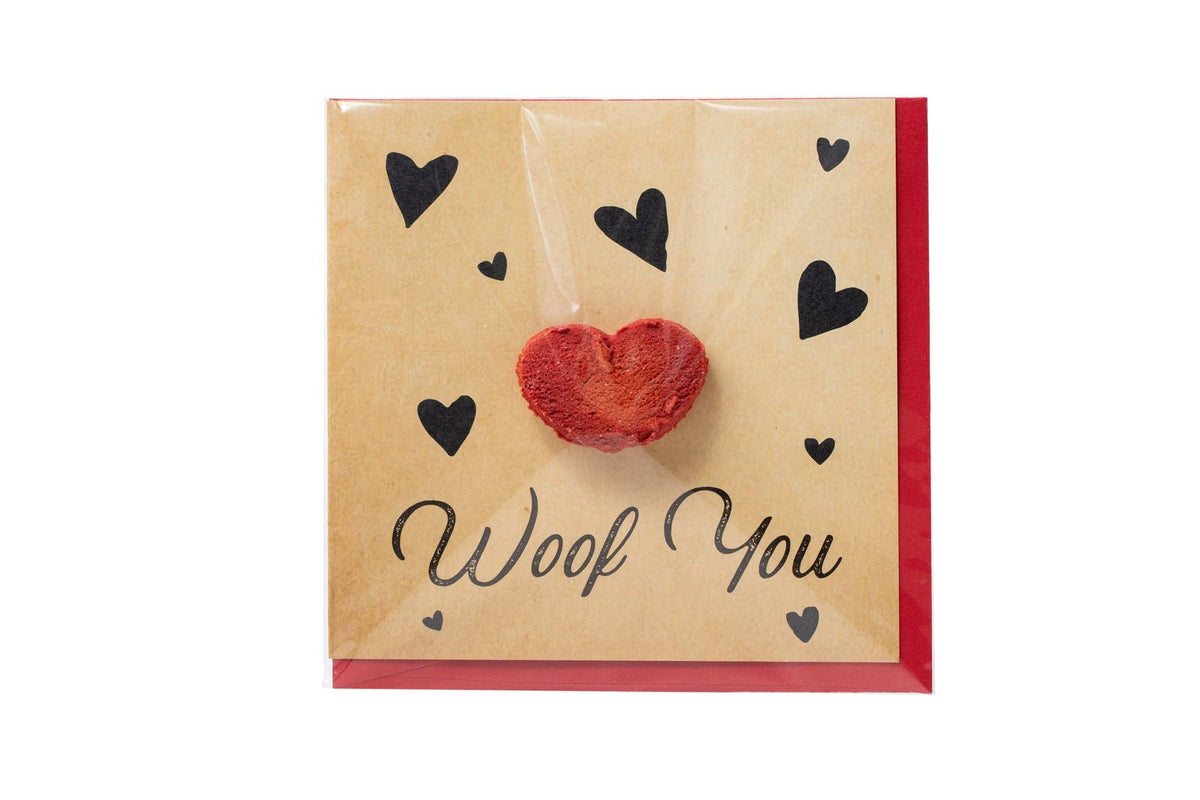 Dog 'Treatings' Card - Woof You Edition - Pack of 6