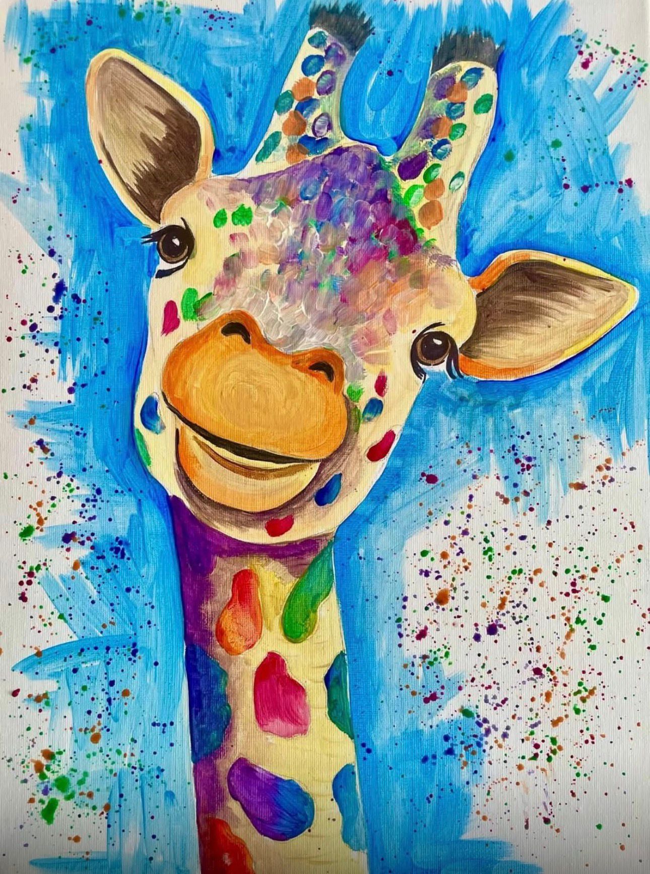Paintopia “Colourful Giraffe” Workshop Thursday April 23rd 6pm