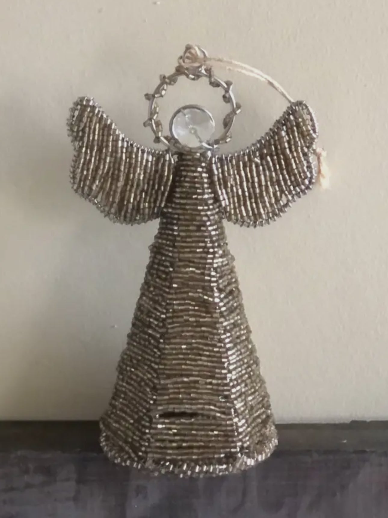 Glass glass beaded vintage style angel