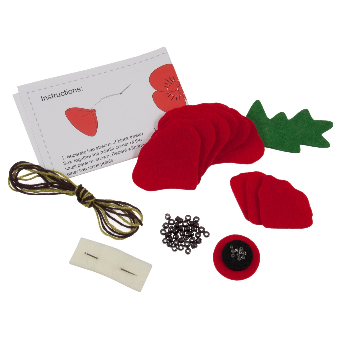 Felt Poppy Brooch Making Workshop at Calme CIC - Wednesday 5th Aug 11-2pm
