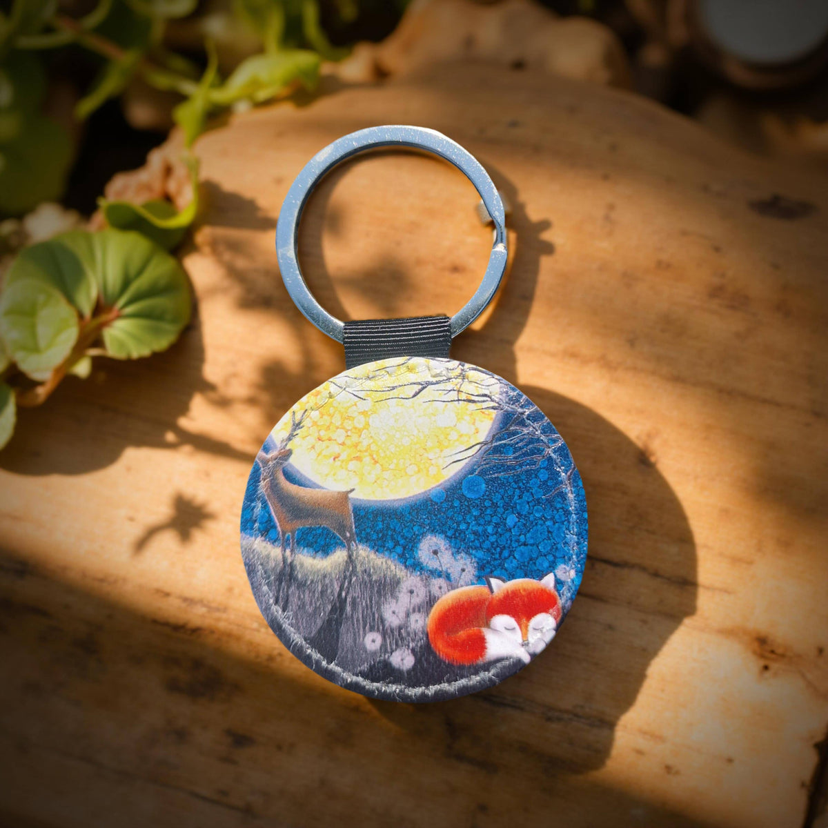 Hare & Owl Faux Leather Keyring