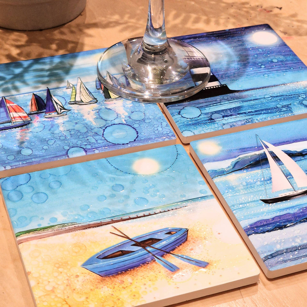 Iconic Rowing Boat Ceramic Coaster