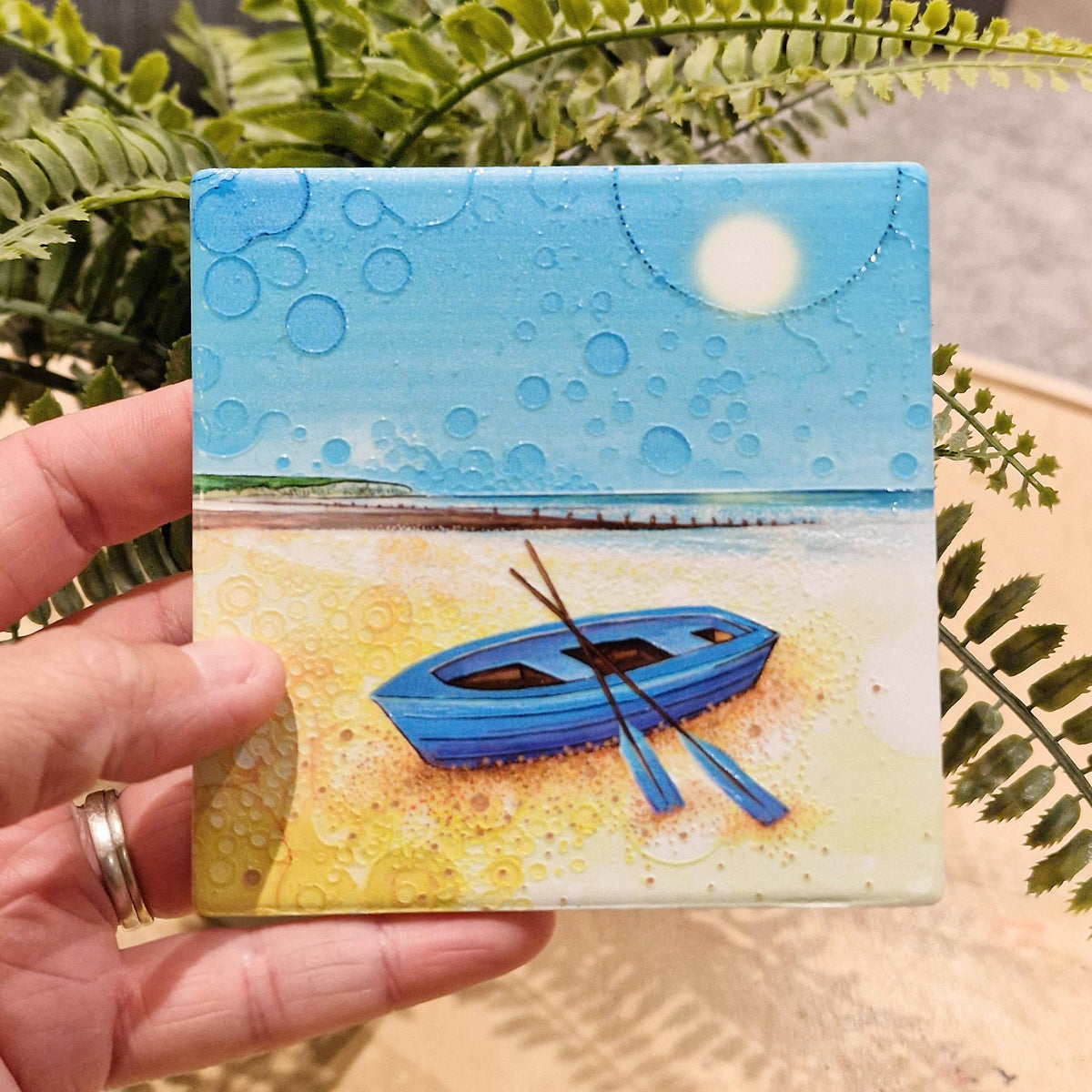 Iconic Rowing Boat Ceramic Coaster