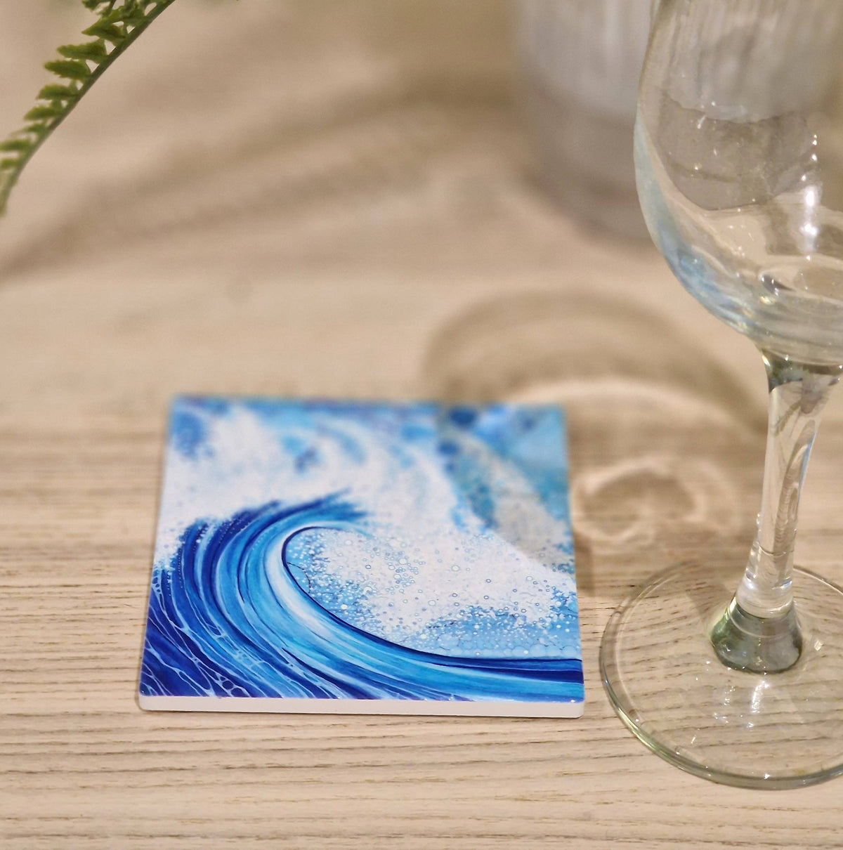 Wave Ceramic Coaster, Sea Coaster