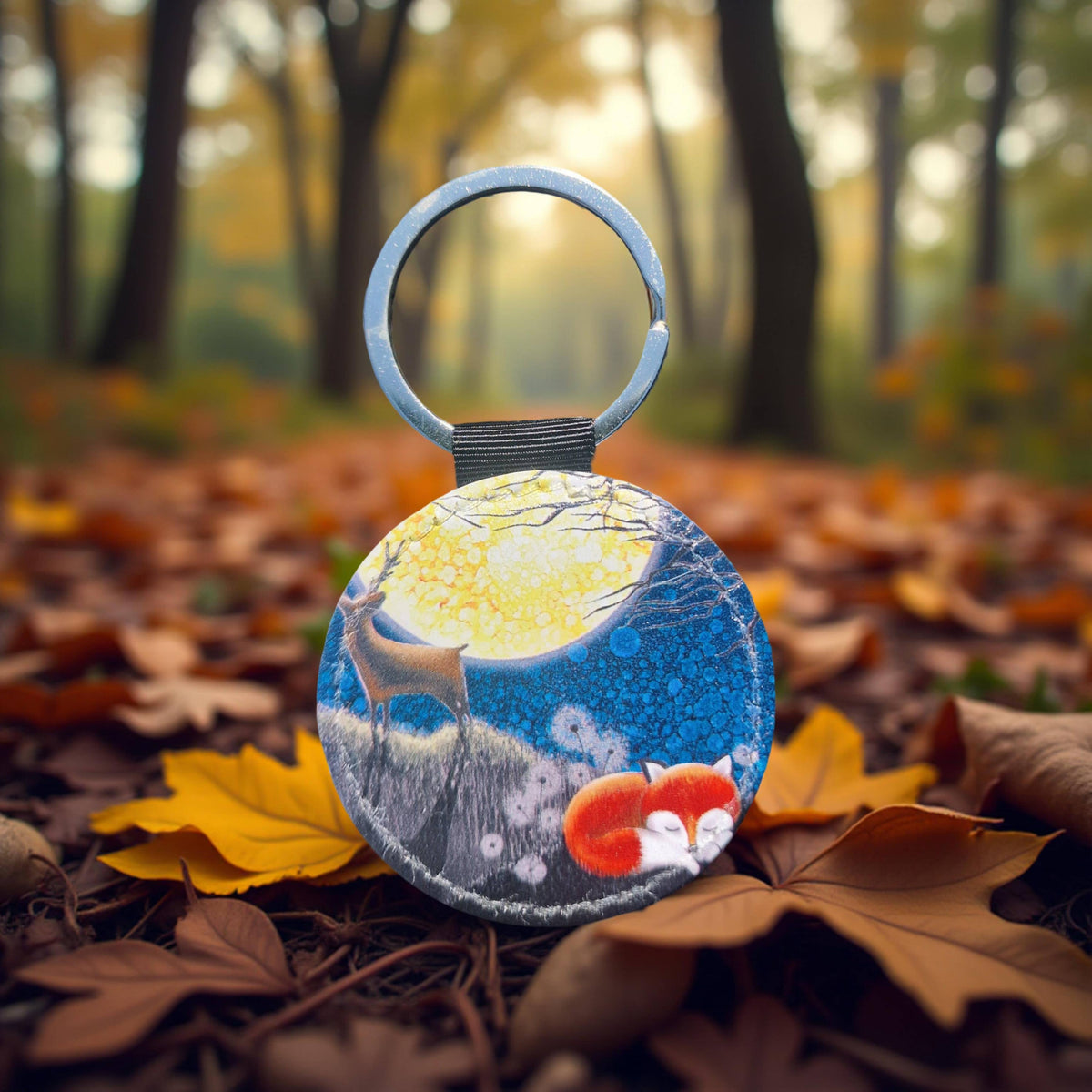 Hare & Owl Faux Leather Keyring