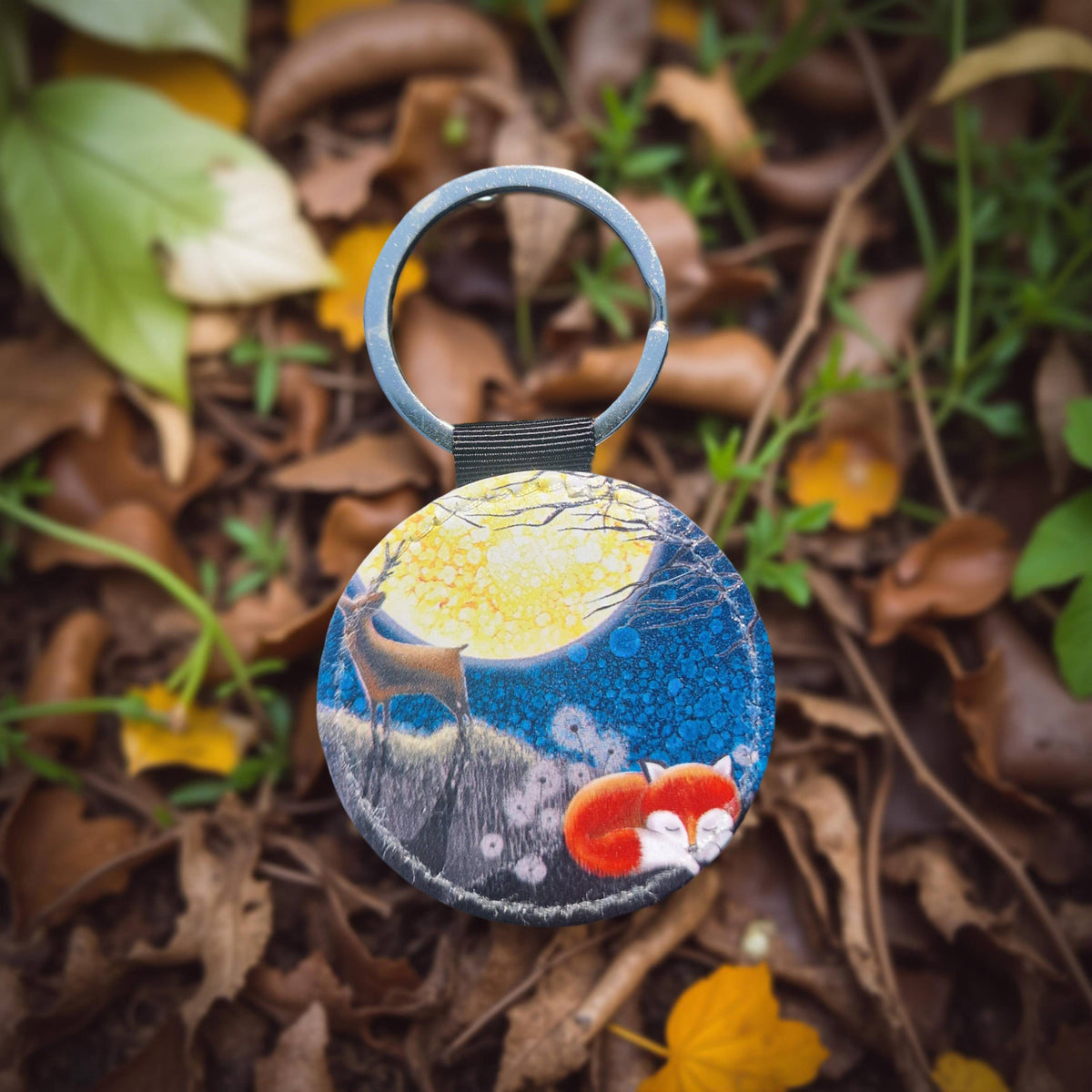 Hare & Owl Faux Leather Keyring
