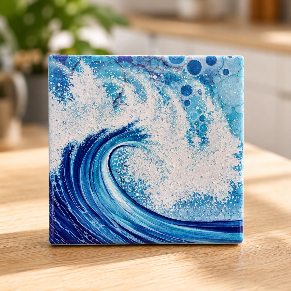 Wave Ceramic Coaster, Sea Coaster