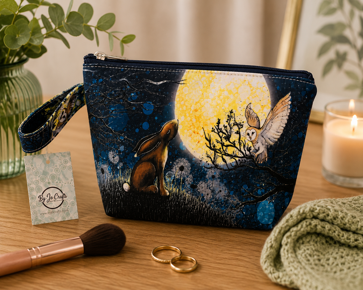 Hare & Owl wash bag, makeup bag by Jojo.