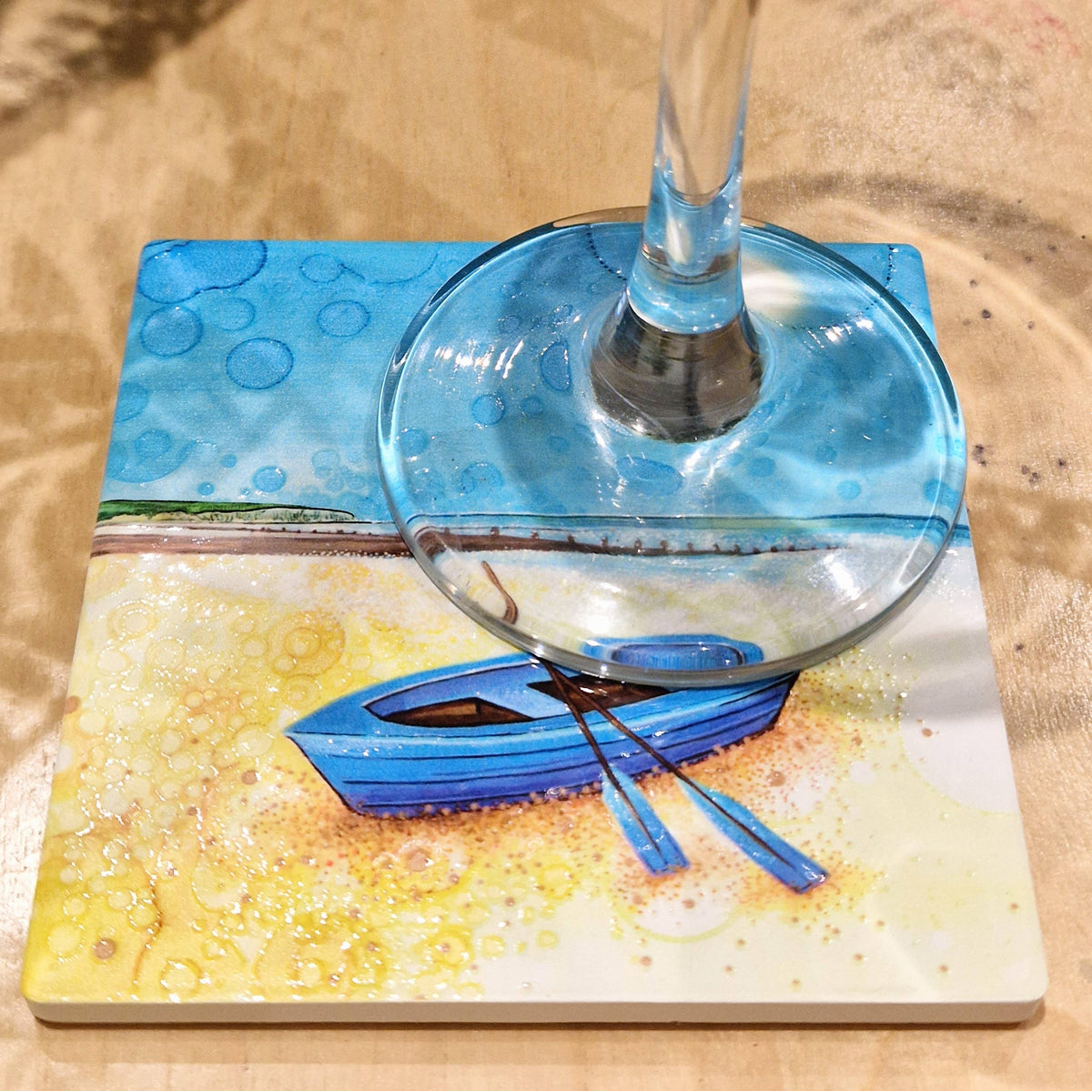 Iconic Rowing Boat Ceramic Coaster
