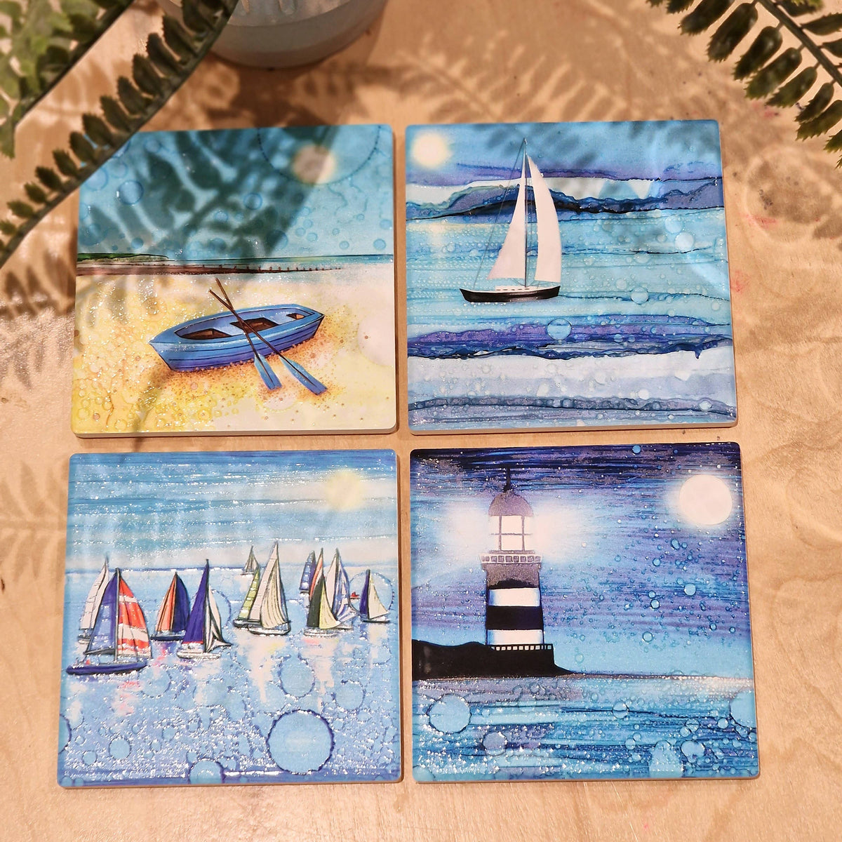 Iconic Rowing Boat Ceramic Coaster