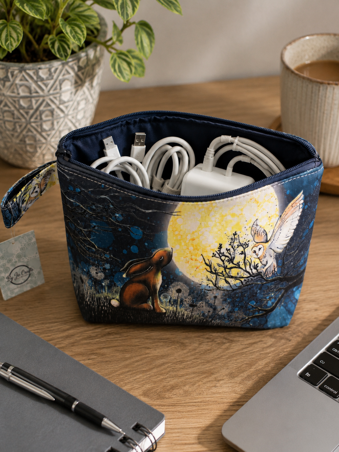 Hare & Owl wash bag, makeup bag by Jojo.