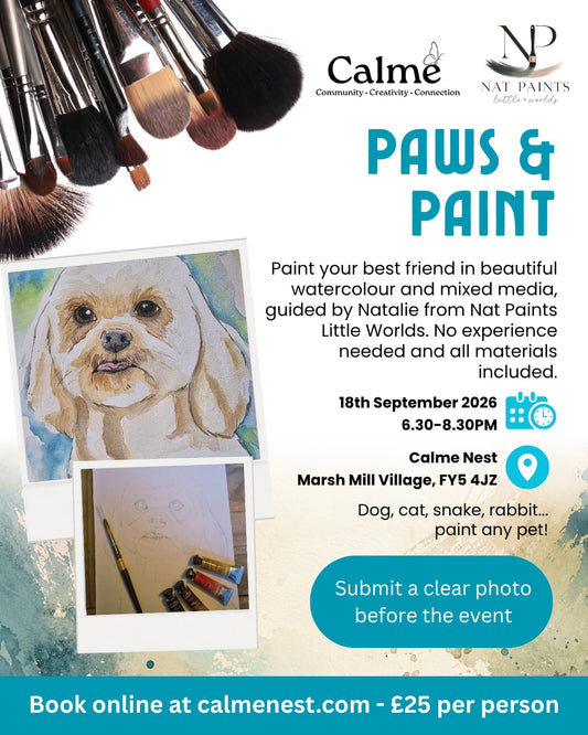Nat Paints. Guided Watercolour Workshop | Fri 18th Sept 6.30pm-8.30pm