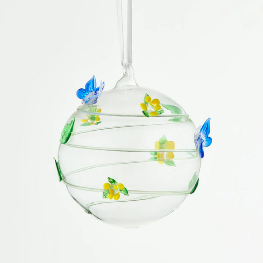 Sienna Glass - 10cm Glass Globe - Wildlife Collection - Butterfly