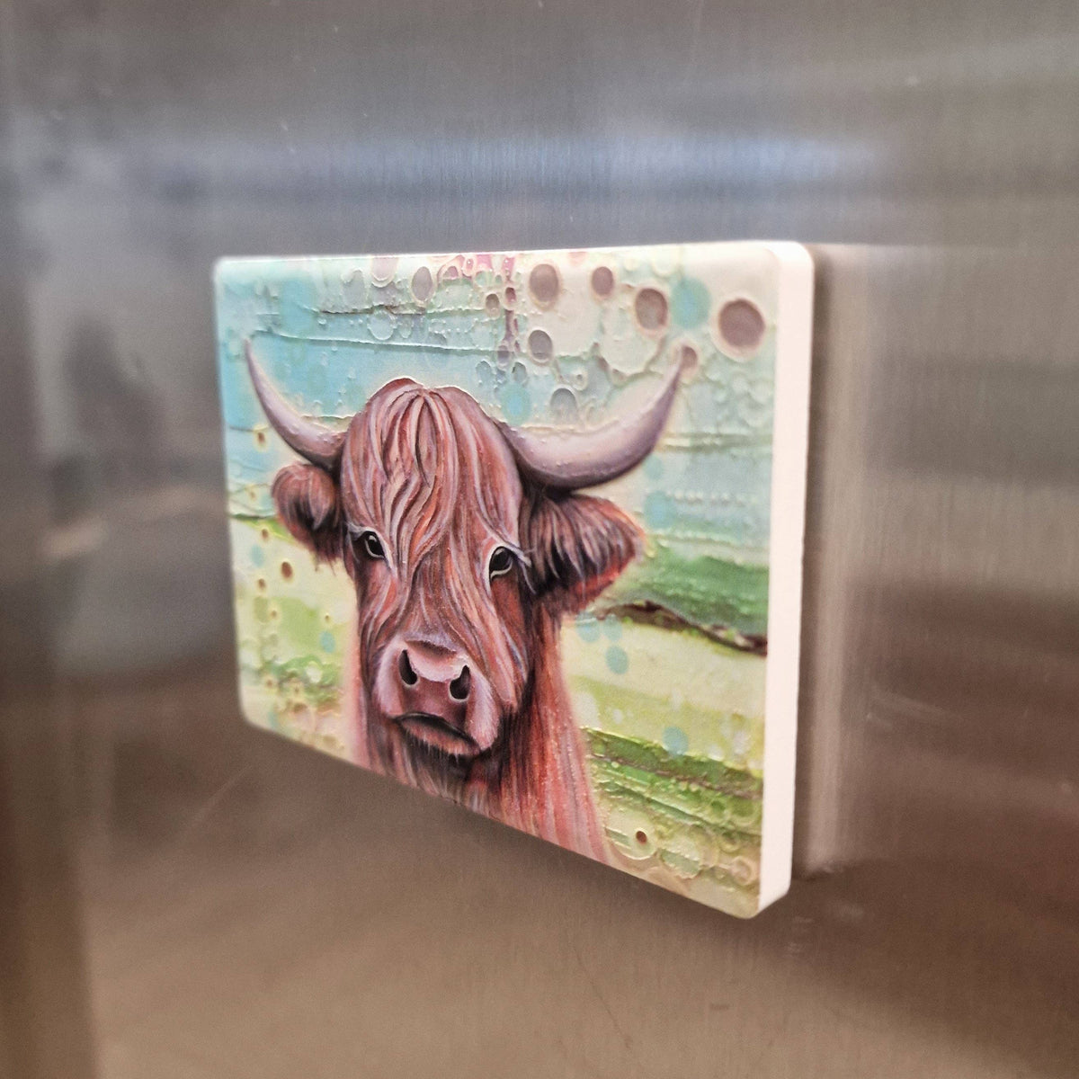 Highland Cow Ceramic Magnet