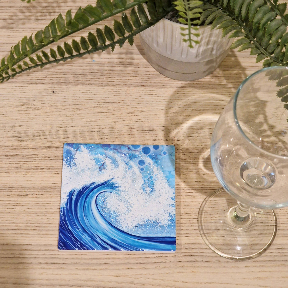 Wave Ceramic Coaster, Sea Coaster