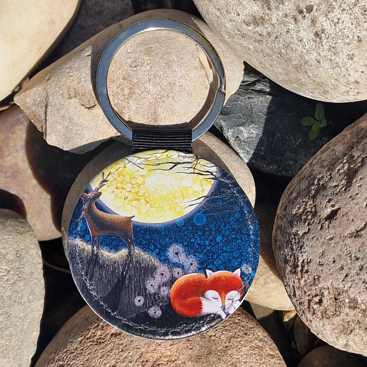 Hare & Owl Faux Leather Keyring