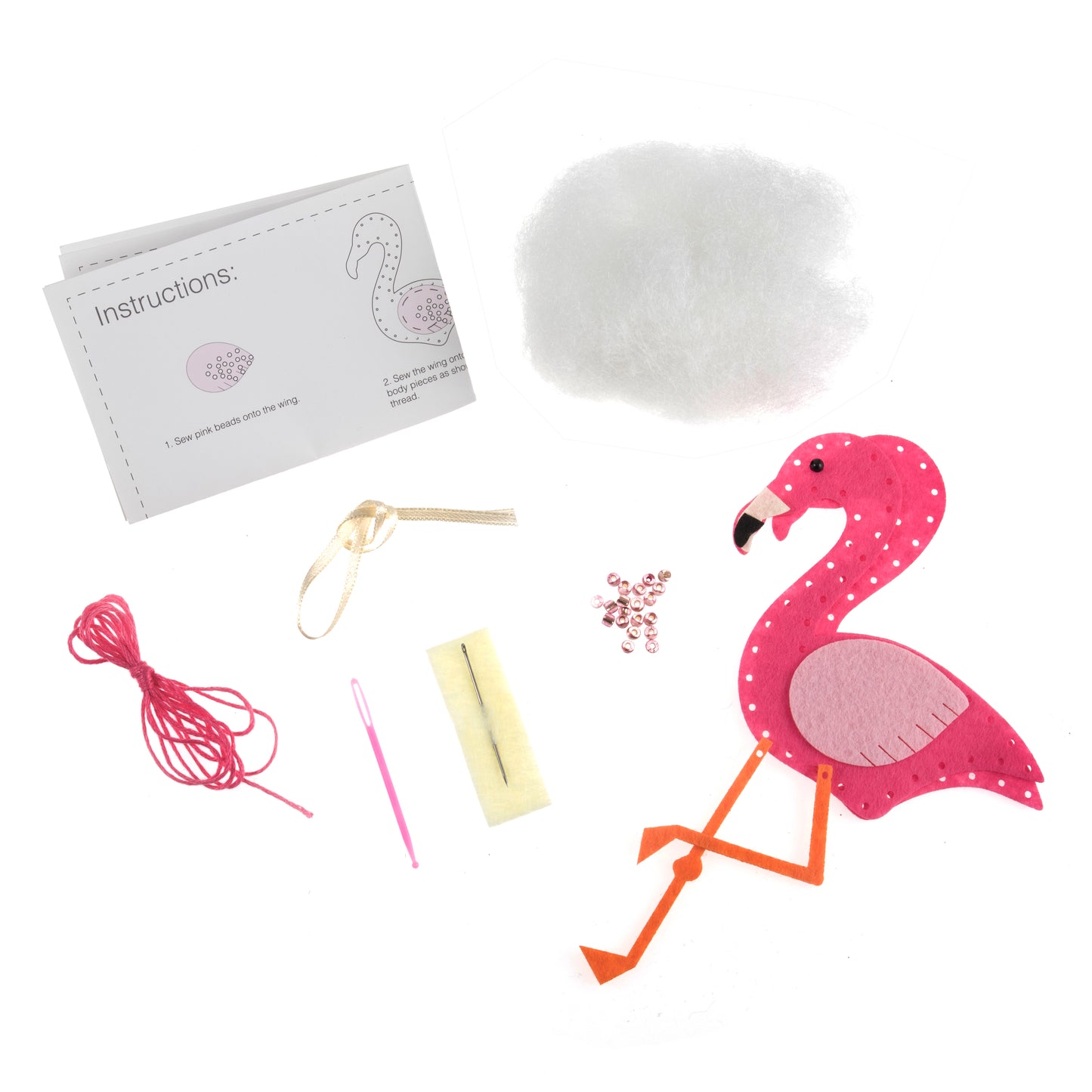 Pink Felt Flamingo kit