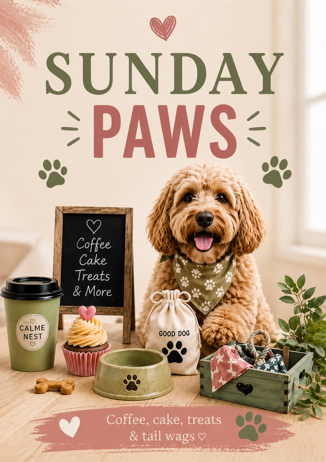 Sunday Paws - Sun 15th November 10.30 - 1.30pm. Bring your human too. 🐾🐶