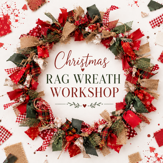 Christmas Rag Wreath Workshop Mon 9th Nov 6pm-8pm Christmas 🎄 🎅
