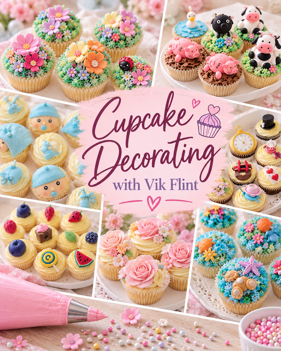 🧁 The Art of Cupcake Decorating with Vik Flint Mon 23rd November 6.30pm