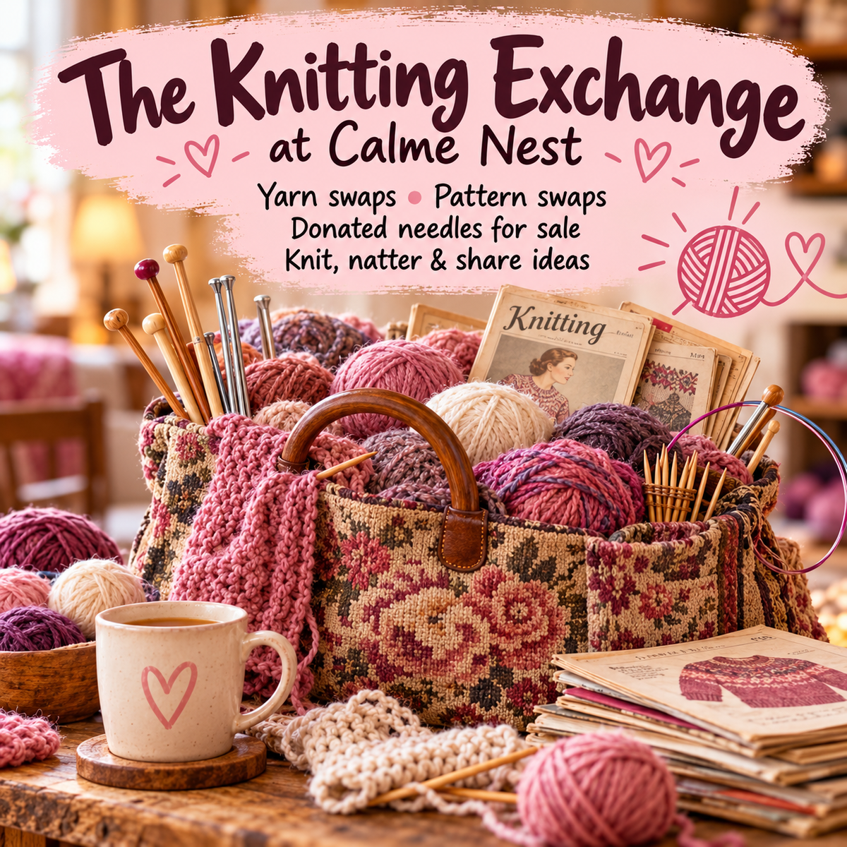The Knitting Exchange at Calme Nest | Mon November 2nd 6pm-8pm