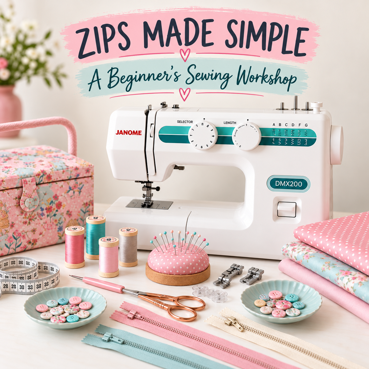 Zips Made Simple Wed 28th October 10.30am-12.30pm