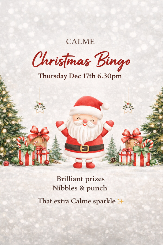 Calme Christmas Bingo Extravaganza - Thursday 17th December 6.30pm