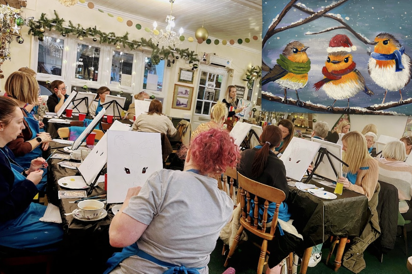 Christmas with Paintopia @ Calme Christmas Robins - Thursday 3rd December 6pm
