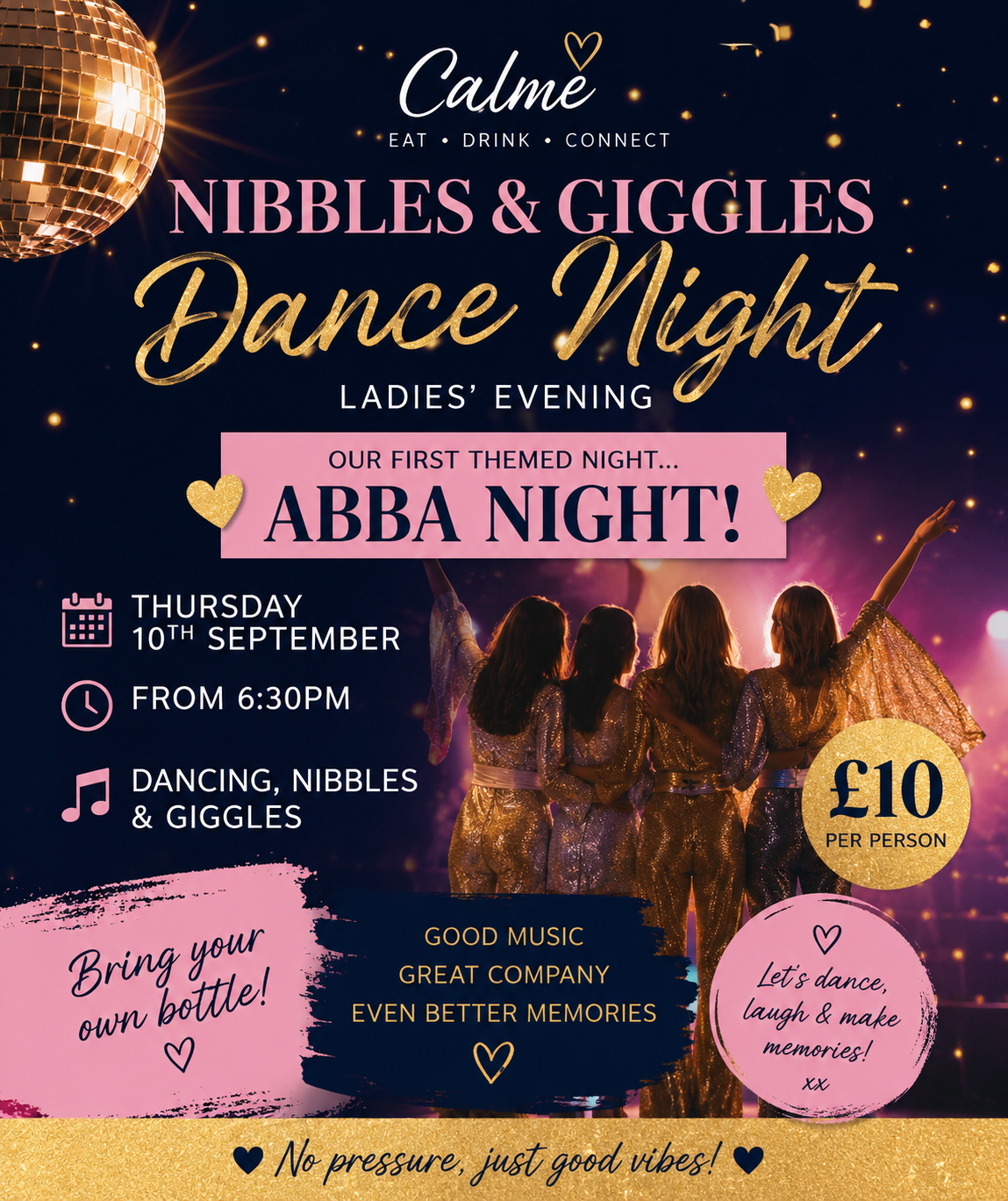 Abba Inspired Nibbles and Jiggles night - Thursday Sept 10th 6.30pm