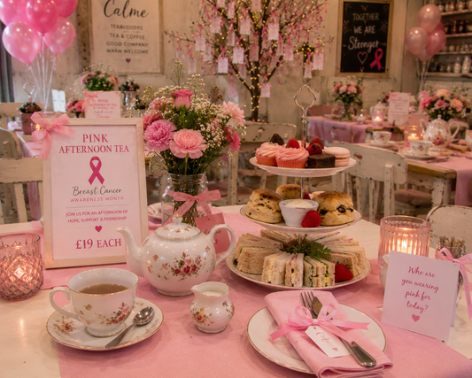 A very Pink Afternoon Tea for Breast Cancer Awareness Month 💖 Sunday 4th October 2pm