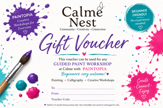 New! Calme Nest | Paintopia Creative Gift Vouchers.