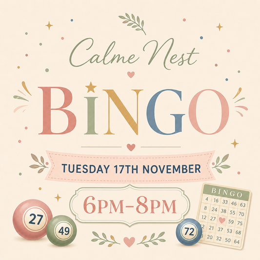 Bingo at Calme Tuesday 17th November 6pm-8pm