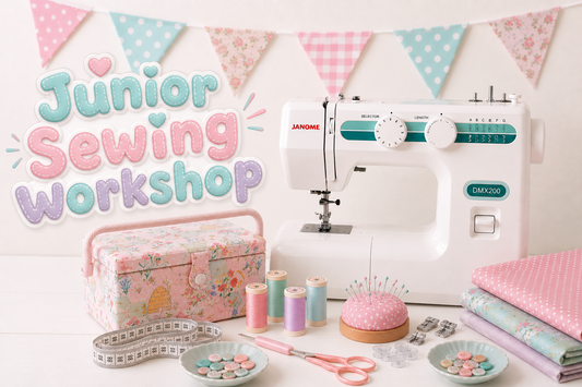 Junior introduction to a sewing machine! Wed 28th October 10.30am-12pm