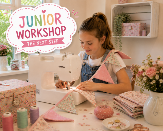 Junior Sewing Workshop – Next Steps Sat 21st November 10am-12.30pm