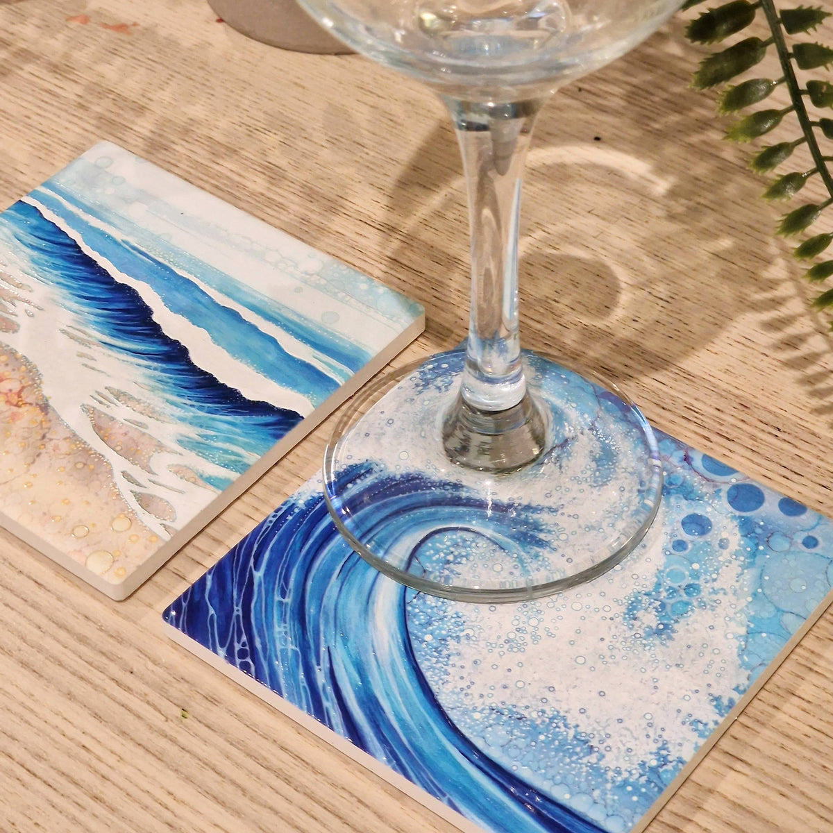 Wave Ceramic Coaster, Sea Coaster