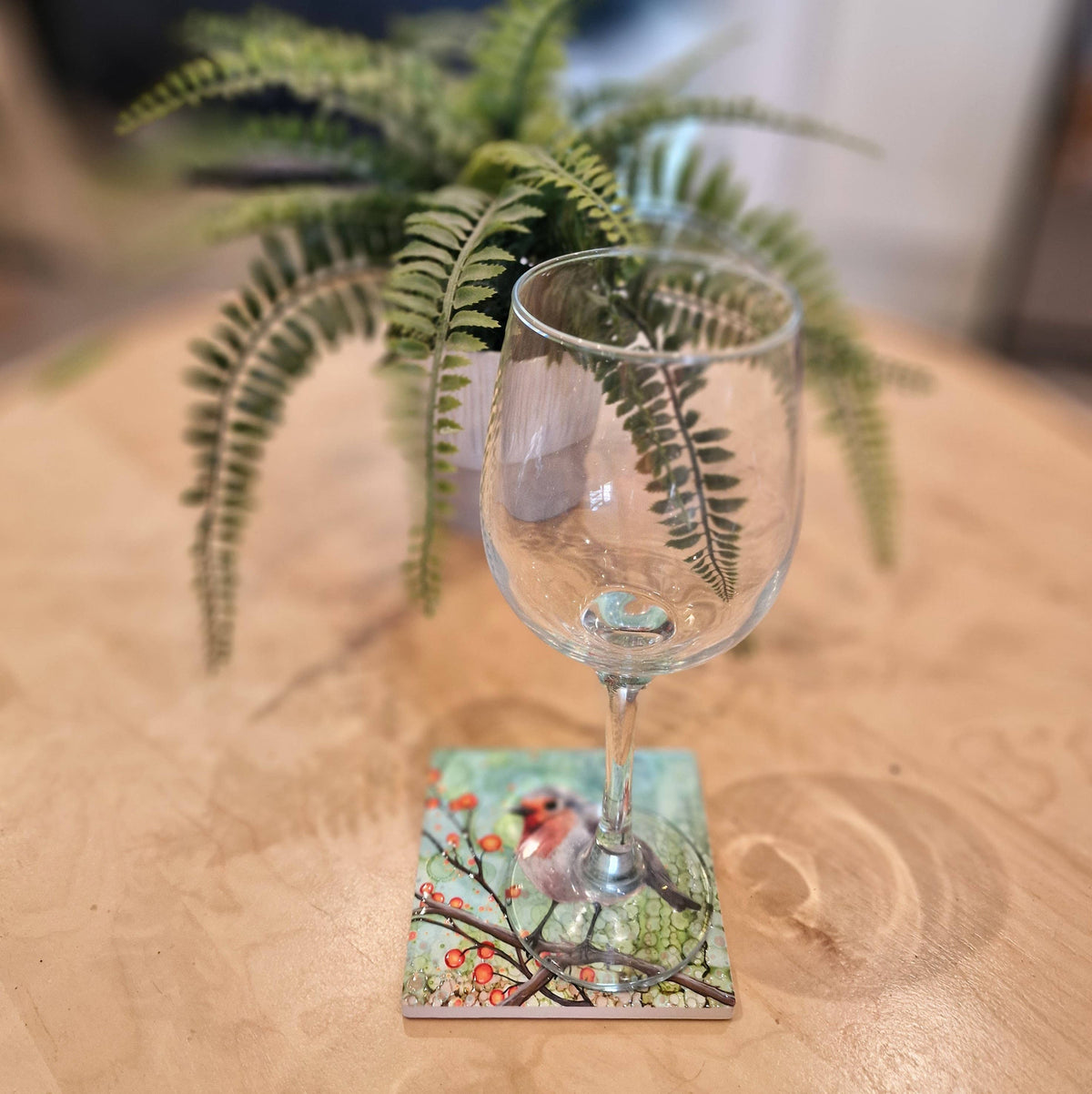 Robin Ceramic Coaster, Bird Coaster