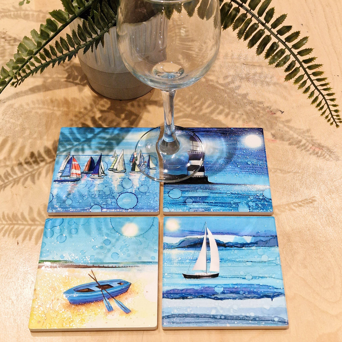 Iconic Rowing Boat Ceramic Coaster