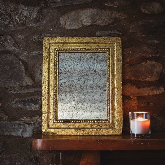Gold Leaf Frame Decorative Mirror