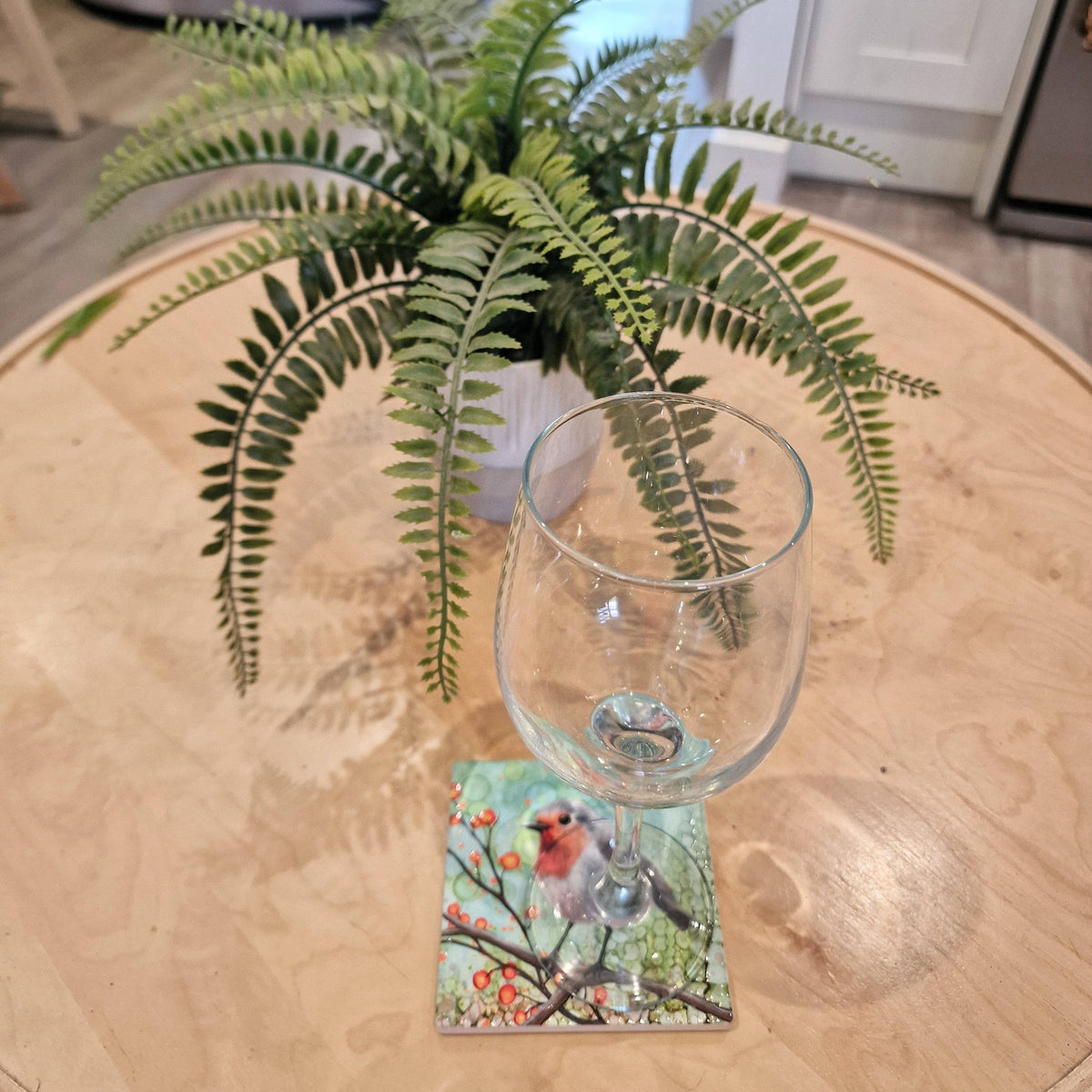Robin Ceramic Coaster, Bird Coaster