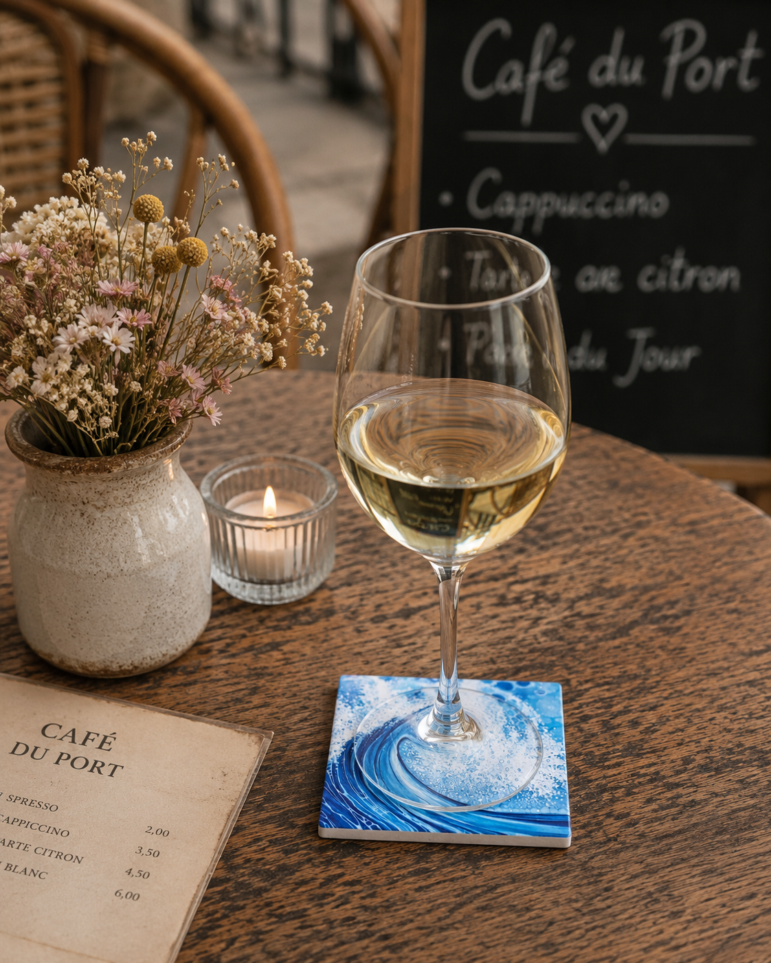 Wave Ceramic Coaster, Sea Coaster