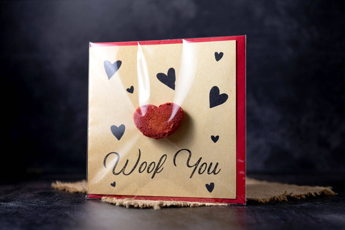 Dog 'Treatings' Card - Woof You Edition - Pack of 6