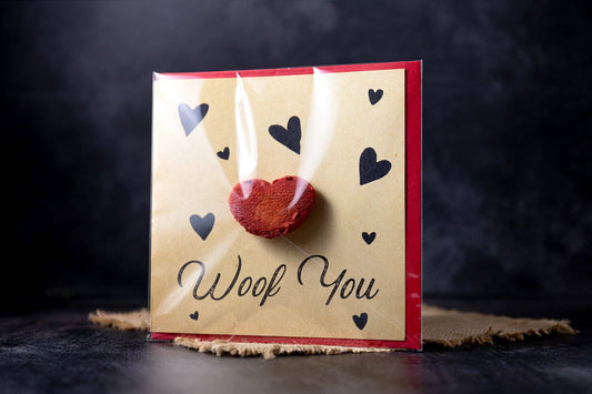 Dog 'Treatings' Card - Woof You Edition - Pack of 6