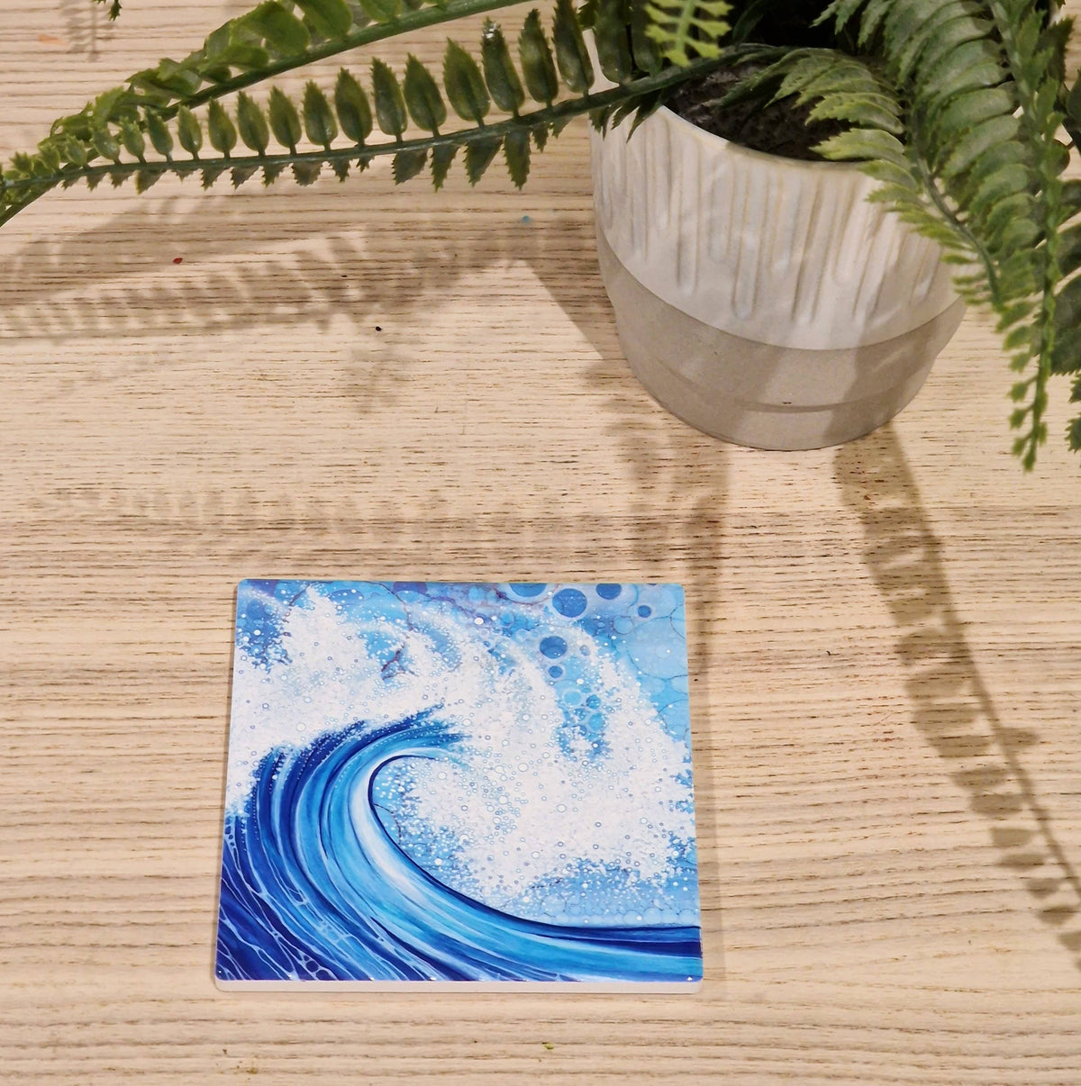Wave Ceramic Coaster, Sea Coaster