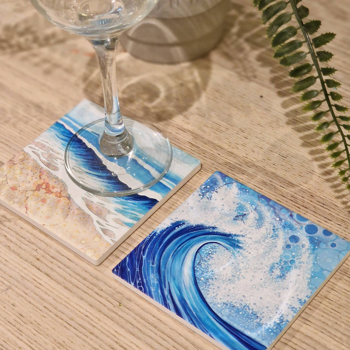 Wave Ceramic Coaster, Sea Coaster