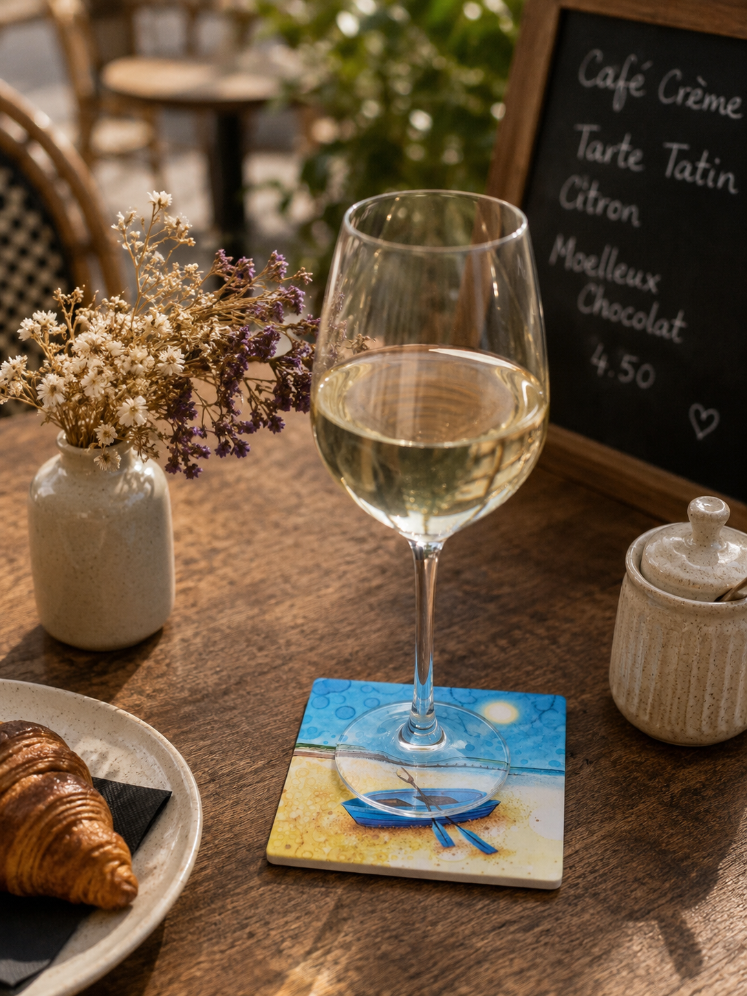 Iconic Rowing Boat Ceramic Coaster