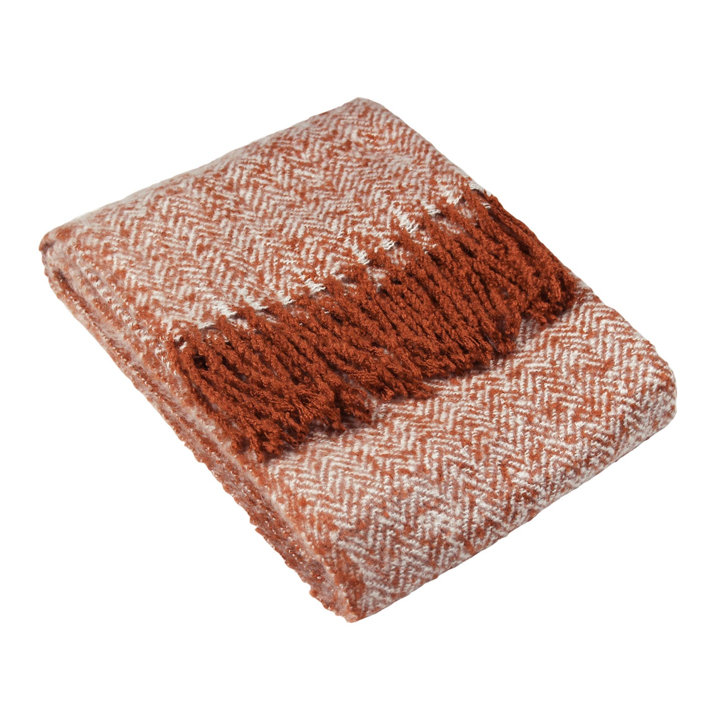 Weaver Herringbone Throw Rust