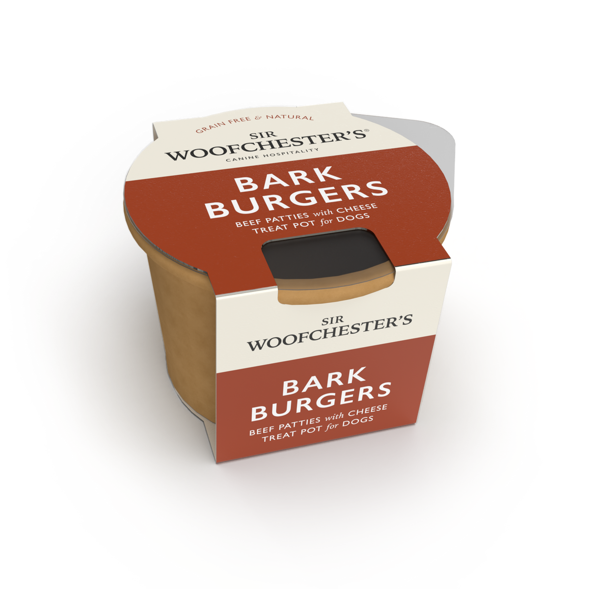 Bark Burgers Treat Pot · Mini Cheese Burgers Dog Treats
