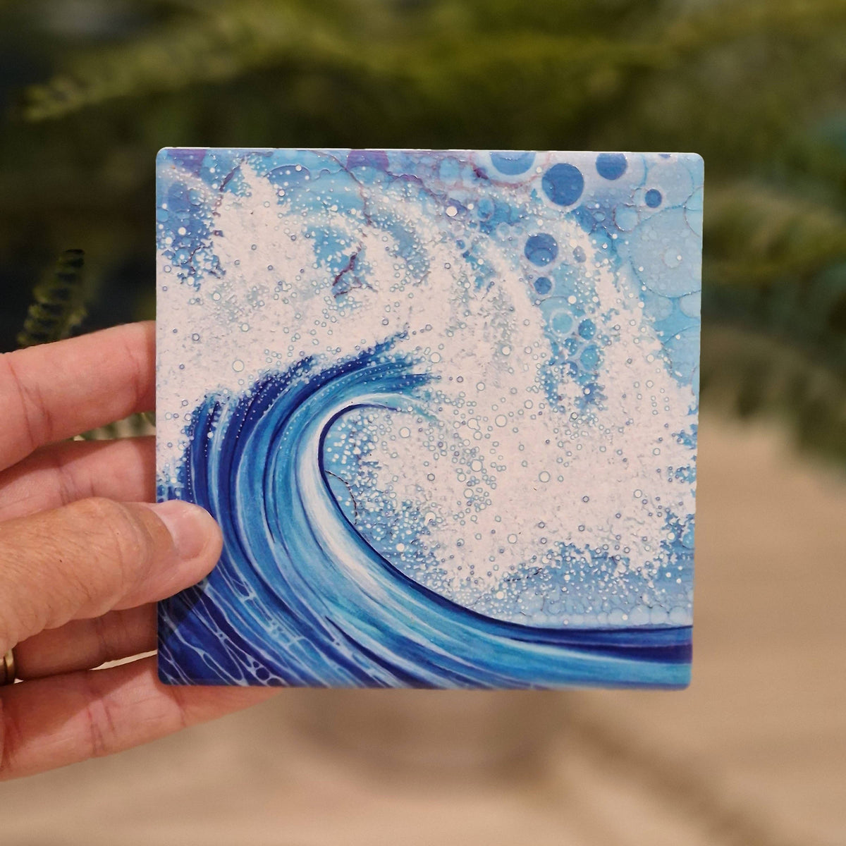 Wave Ceramic Coaster, Sea Coaster