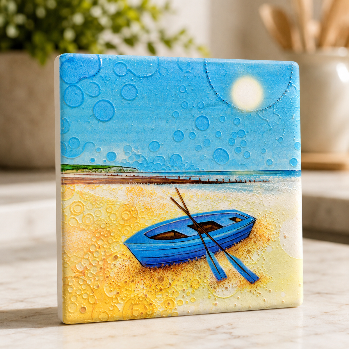 Iconic Rowing Boat Ceramic Coaster